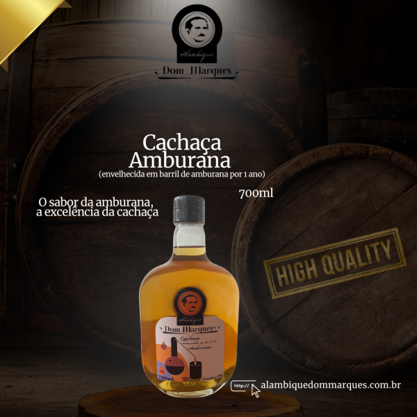 Cachaça envelhecida em barril de Amburana (1 ano)