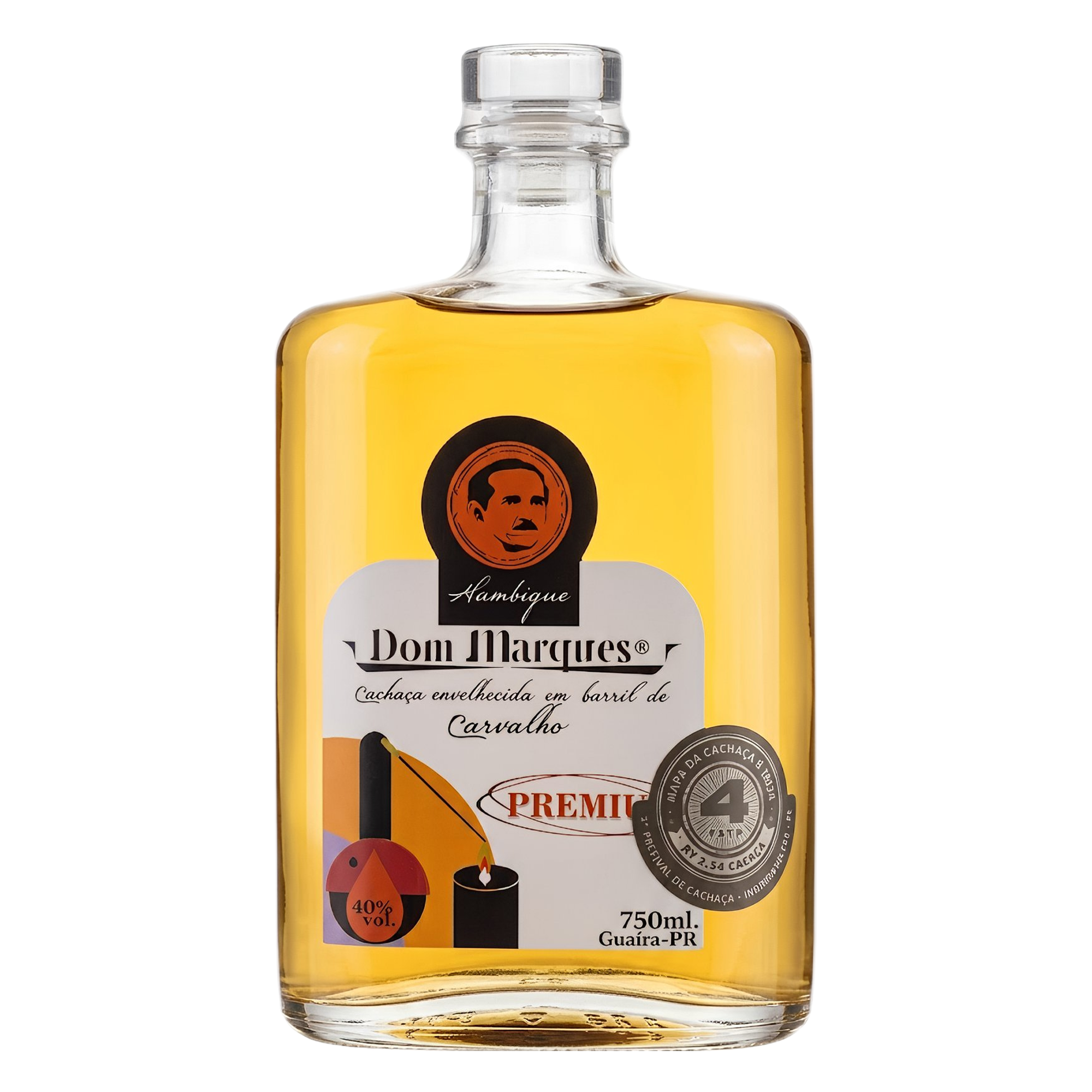 CACHAÇA CARVALHO PREMIUM, 750ml